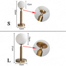 GobekUsa LED Glass Ball Brass Table Lamp for Luxury Home Decor Bedrooms & Offices