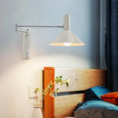 GobekUsa Industrial Metal Wall Lamp with Extendable Arms for Bedside Reading