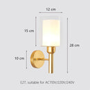 GobekUsa Iron Wall Lamp with Glass Ball, Elegant Sconce Light for Home Stairs and Reading