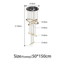 GobekUsa Crystal Rings Chandelier: Modern Luxury Staircase Lighting Fixture