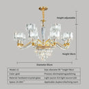 GobekUsa Crystal Chandelier: Elegant European Garden Lamp for Living Room, Bedroom