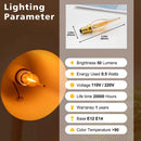 GobekUsa Amber Glass LED Candle Light Bulb 2200K Retro C22TG Candelabra Night Decor E12 E14