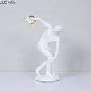 GobekUsa Discus Thrower Resin Sculpture Athlete Desk Decoration Ornaments
