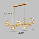 GobekUsa Crystal Chandelier: Elegant Ceiling Light for Living & Dining Room, Luxury Pendant Lamp