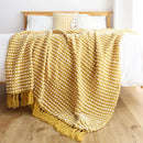 GobekUsa Knitted Nordic White Casual Blanket - Soft & Comfortable Sofa Throw Bed End Cover for Home Decor & Travel