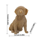 GobekUsa Labrador Resin Dog Statue for Bookshelf and Office Display