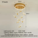 GobekUsa Butterfly Acrylic LED Chandelier for Bedroom & Home Decor
