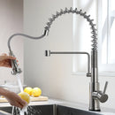 GobekUsa Brush Nickel Sensor Kitchen Faucet | Stainless Steel Smart Induction Tap with Touch Control