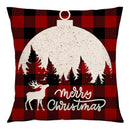 GobekUsa Christmas Linen Cushion Cover 45x45cm Sofa Home Party Decor
