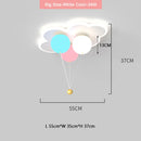 GobekUsa Kids Ceiling Chandelier - Colorful Acrylic Ballon White Pink Lamps with Remote Control