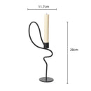 GobekUsa Geometric Black Metal Candlestick Candelabrum - Handcrafted Home Decor & Wedding Centerpiece