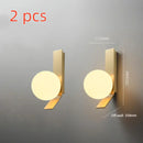 GobekUsa Glass Ball LED Wall Sconce, Elegant Indoors Lighting for Bedroom & Living Room