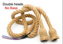 GobekUsa Hemp Rope Pendant Lights for Kitchen Cafe Bar Decor by Loft E27 Rope Light Base