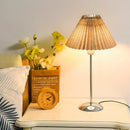GobekUsa Adjustable Pleated Table Lamp Nordic Retro LED Desk Light for Living Room Bedroom