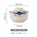 GobekUsa Japanese Style Ramen Bowl with Lid | Ceramic Noodle Bowl for Soup, Rice, Porridge