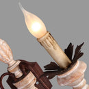 GobekUsa Double Head French Wall Lamp Solid Wood Iron Sconce