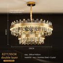 GobekUsa Crystal Chandelier for Living Room Bedroom Dining - Energy-saving Light Luxury Lamps