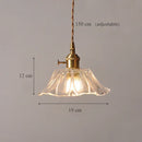 GobekUsa Japanese Sunflower Glass Pendant Lights Modern Brass Hanglamp Fixture