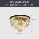 GobekUsa Crystal Gold Black LED Chandelier: Modern Multi-Storey Pendant Lamp Lighting