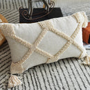GobekUsa Handmade Geometric Tufted Pillowcase Set - Modern, Minimalist, Indian-Inspired Cushion Covers