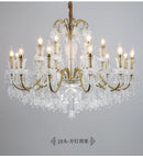 GobekUsa Black Gold Crystal Chandelier Pendant Light for Elegant Living Spaces