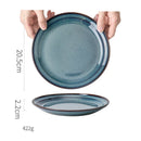 GobekUsa Beautiful Blue Ceramic Bowl Kiln Dinnerware Dish
