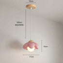 GobekUsa Cream Flower Pendant Light: Modern Nordic Styling Chandelier for Bedroom & Living Room