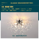 GobekUsa Golden Dandelion Crystal Chandelier: Warm Nordic LED Ceiling Lamp for Romantic Living Room.