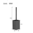 GobekUsa Aluminum Gray/White Toilet Brush Holder Set