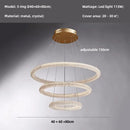 GobekUsa Crystals Pendant Lights: Modern Dimmable Chandelier for Luxury Living Room, Dining, Bedroom