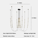 GobekUsa Bamboo Pendant Lights: Nordic Loft Stair LED Luminarias for Minimalism Decor