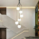GobekUsa LED Glass Ball Chandelier Ceiling Light for Living Room Dining Loft Decor