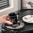 GobekUsa Butterfly Ceramic Tea Cup & Saucer Set for Elegant Dining Table Décor