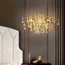 GobekUsa Gold Crystal LED Ceiling Chandelier for Elegant Spaces