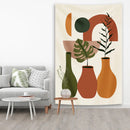 GobekUsa Abstract Geometric Plant Print Hanging Tapestry Yoga Mat Living Room Decor