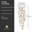 GobekUsa Crystal Bubble Ball Pendant Light for Home Decor and Hospitality Spaces