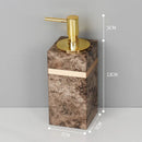 GobekUsa Emperador Dark Marble Bathroom Set: Toothbrush Holder, Soap Dispenser, Luxury Accessories