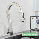 GobekUsa Black Gold Kitchen Faucet with Flexible Pull Down Sprayer