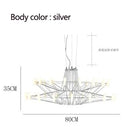 GobekUsa Luxe Iron Wire Round LED Chandelier for Living & Dining Room
