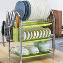 GobekUsa 3-Tier Kitchen Drying Rack & Dish Organizer Shelf with Drain Board