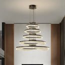 GobekUsa Acrylic Living Room Chandelier Pendant Light Fixture_LED Hanging Lamp