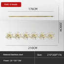GobekUsa Leaf Sequin Ceiling Chandelier for Modern Living Room, Restaurant, Bar, or Dining Table