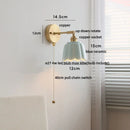 GobekUsa Copper Wall Light Fixture Bedroom Bedside Sconce White Ceramic Lamp