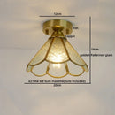 GobekUsa Glass Copper LED Ceiling Light - Nordic Home Lighting Fixture
