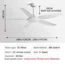 GobekUsa 58-Inch Black Ceiling Fan with Remote Control for Commercial Use