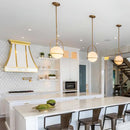 GobekUsa Glass Ball Suspension Ceiling Light for Living Room