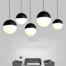 GobekUsa Glass Ball Pendant Lights: Black 15/20cm LED Hanging Lamps for Kitchen Living Room