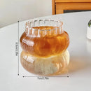 GobekUsa 650ml Latte Ribbed Cocktail Glass Set, Nordic Style Phnom Penh Water Juice Cup
