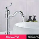 GobekUsa Antique Brass Basin Faucet Hot Cold Mixer Tap Single Handle Sink Faucet