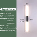 GobekUsa Black Iron LED Wall Lamp for Living Room, Bedside, TV Background - 110v 240v